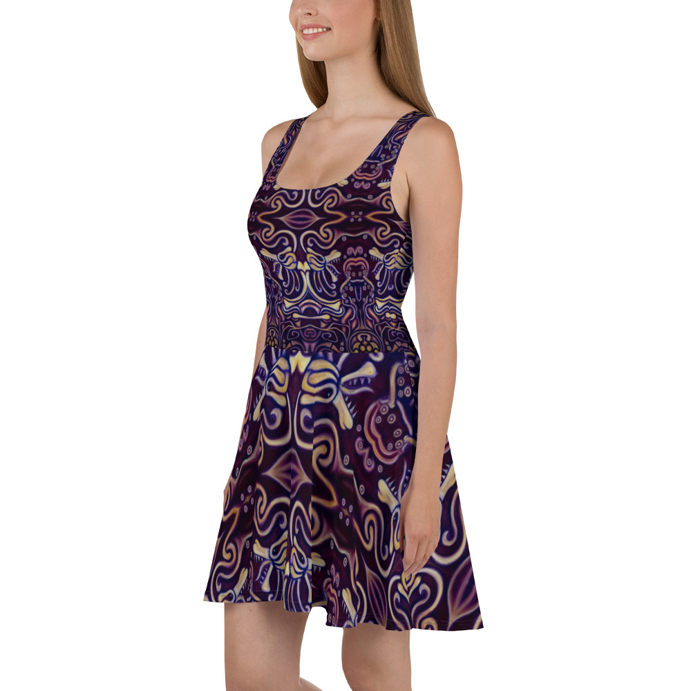 CAVIS Big Dragon Heart Skater Dress - Left