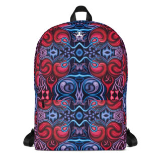 CAVIS Celtic Heart Design Backpack Alternative Red and Blue Fashion Back pack