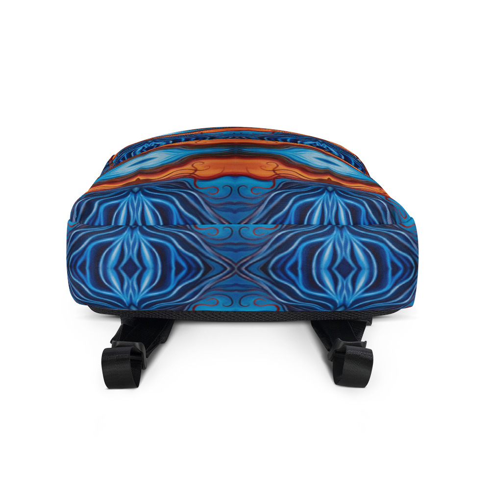 CAVIS Reborn Pattern Backpack, Alternative Orange and Blue Psychedelic Back pack - Image 7
