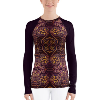 CAVIS Celtic Dragon Women's Rash Guard, Alternative Dive Skin Swim Shirt