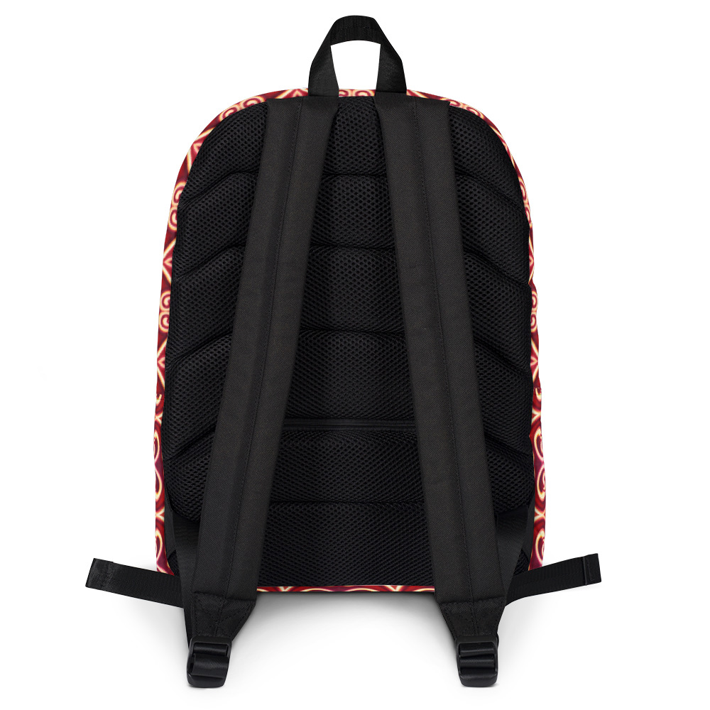 CAVIS Celtic Fire Design Backpack, Alternative Fashion Red Pattern Back Pack - Image 2