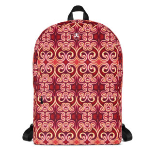 CAVIS Celtic Fire Design Backpack, Alternative Fashion Red Pattern Back Pack