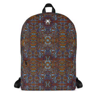 CAVIS Wunderpus Pattern Backpack, Sea Life Bag, Alternative Orange Blue Emboss Color Fashion Back pack