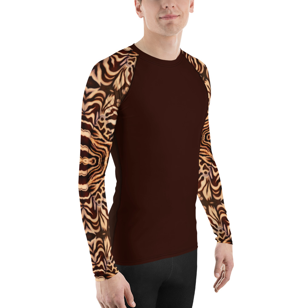 CAVIS Wunderpus Octopus Pattern Sleeve Men’s Rash Guard, Alternative Natural Color Arm Swim Shirt - Image 4