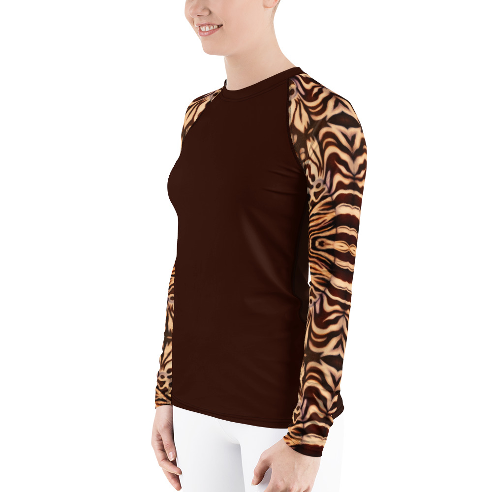 CAVIS Wunderpus Octopus Pattern Sleeve Women’s Rash Guard, Alternative Natural Color Arm Swim Shirt - Image 3