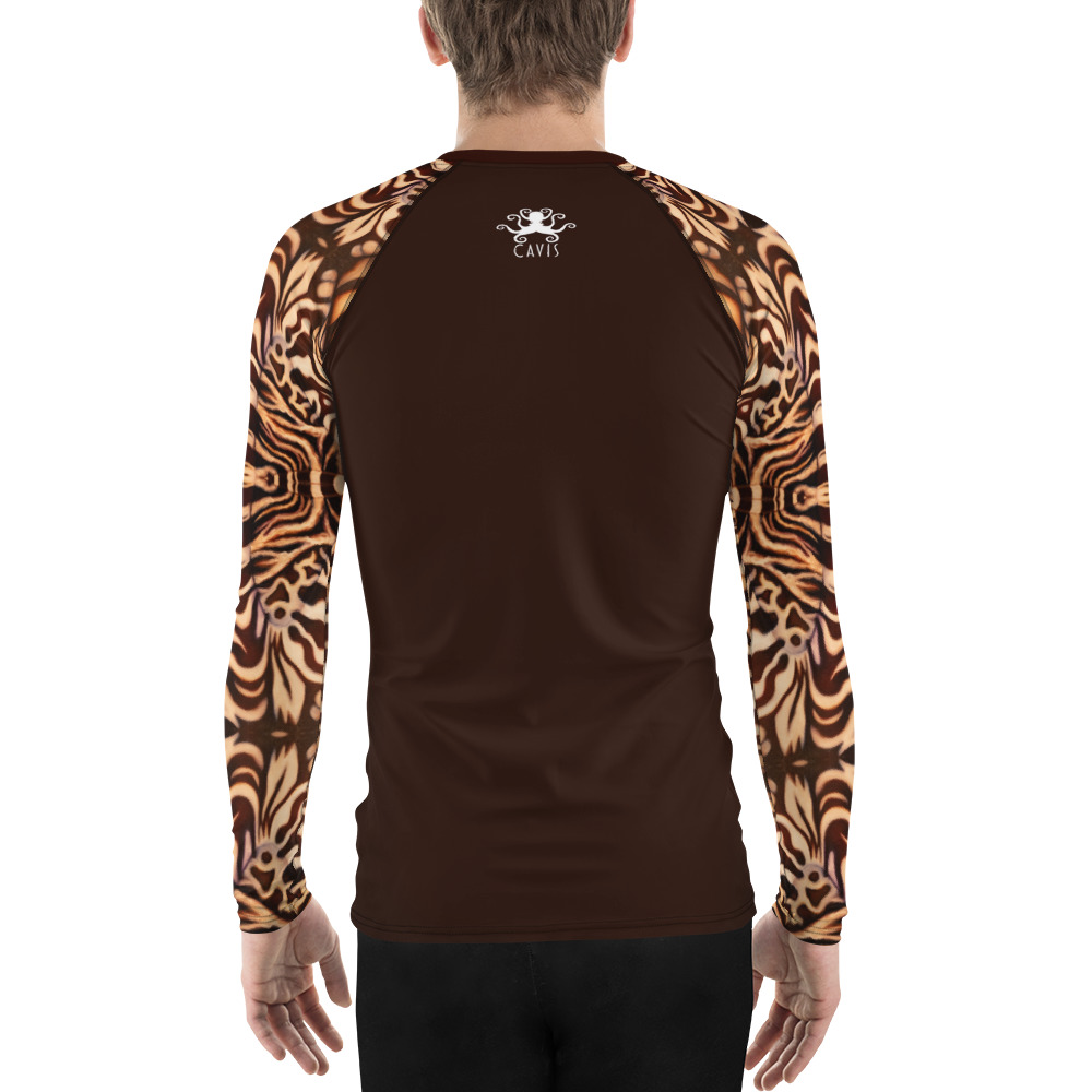 CAVIS Wunderpus Octopus Pattern Sleeve Men’s Rash Guard, Alternative Natural Color Arm Swim Shirt - Image 2