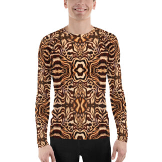 CAVIS Wunderpus Octopus Pattern Men’s Rash Guard, Alternative Natural Color Swim Shirt