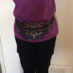 CAVIS Celtic Big Dragon Fanny Pack, Alternative Waist Bag, Burgundy Gold Fashion Belt Pack