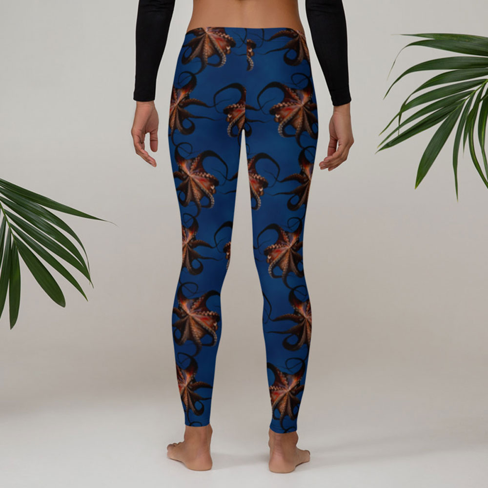 CAVIS Flying Octopus Pattern Athletic Leggings, Dive Skin Yoga Pants - Image 11