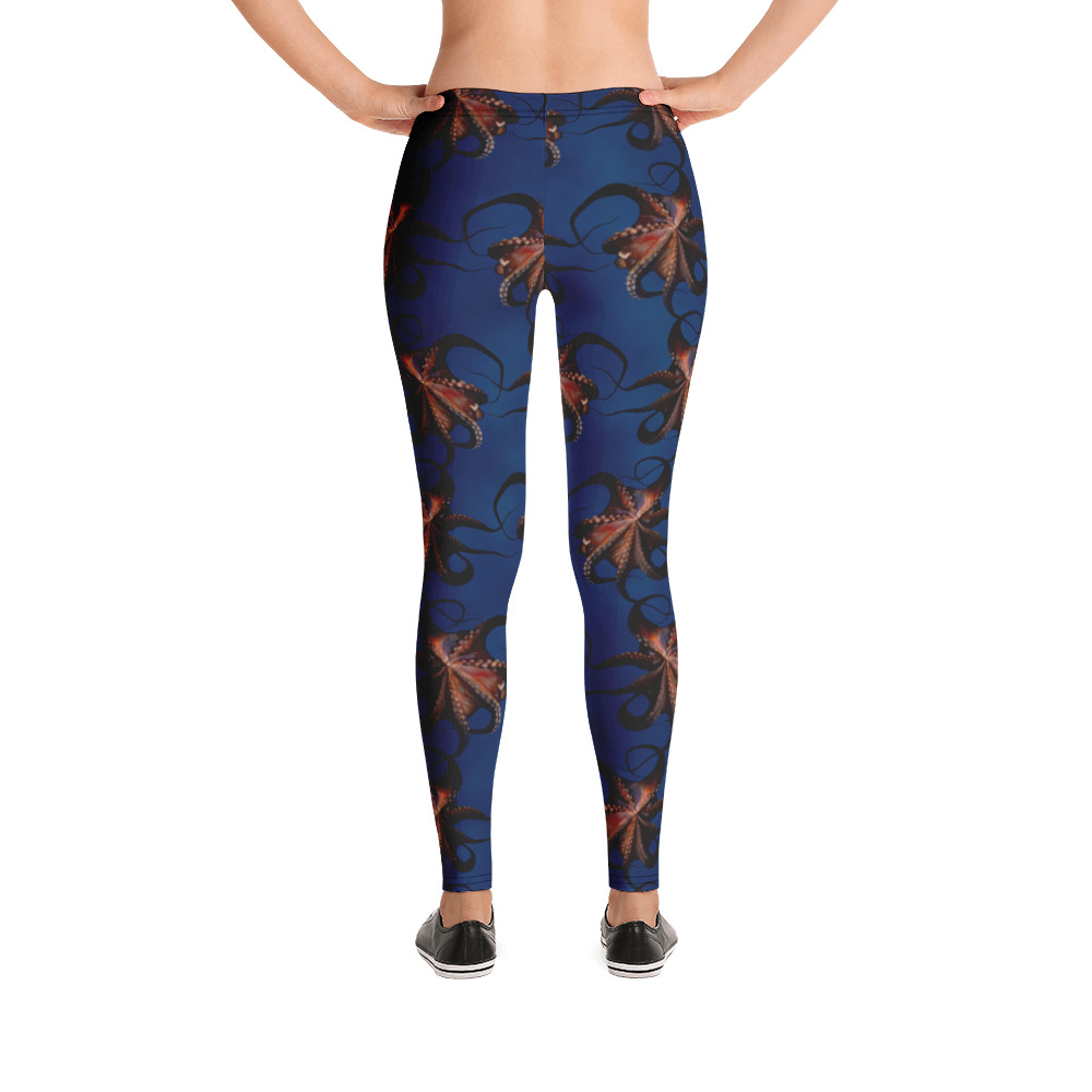 CAVIS Flying Octopus Leggings - Dark Blue - Back