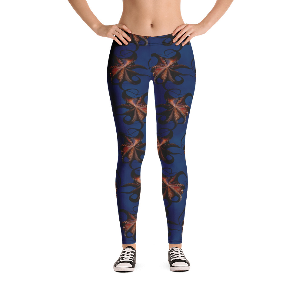 CAVIS Flying Octopus Leggings - Dark Blue - Front