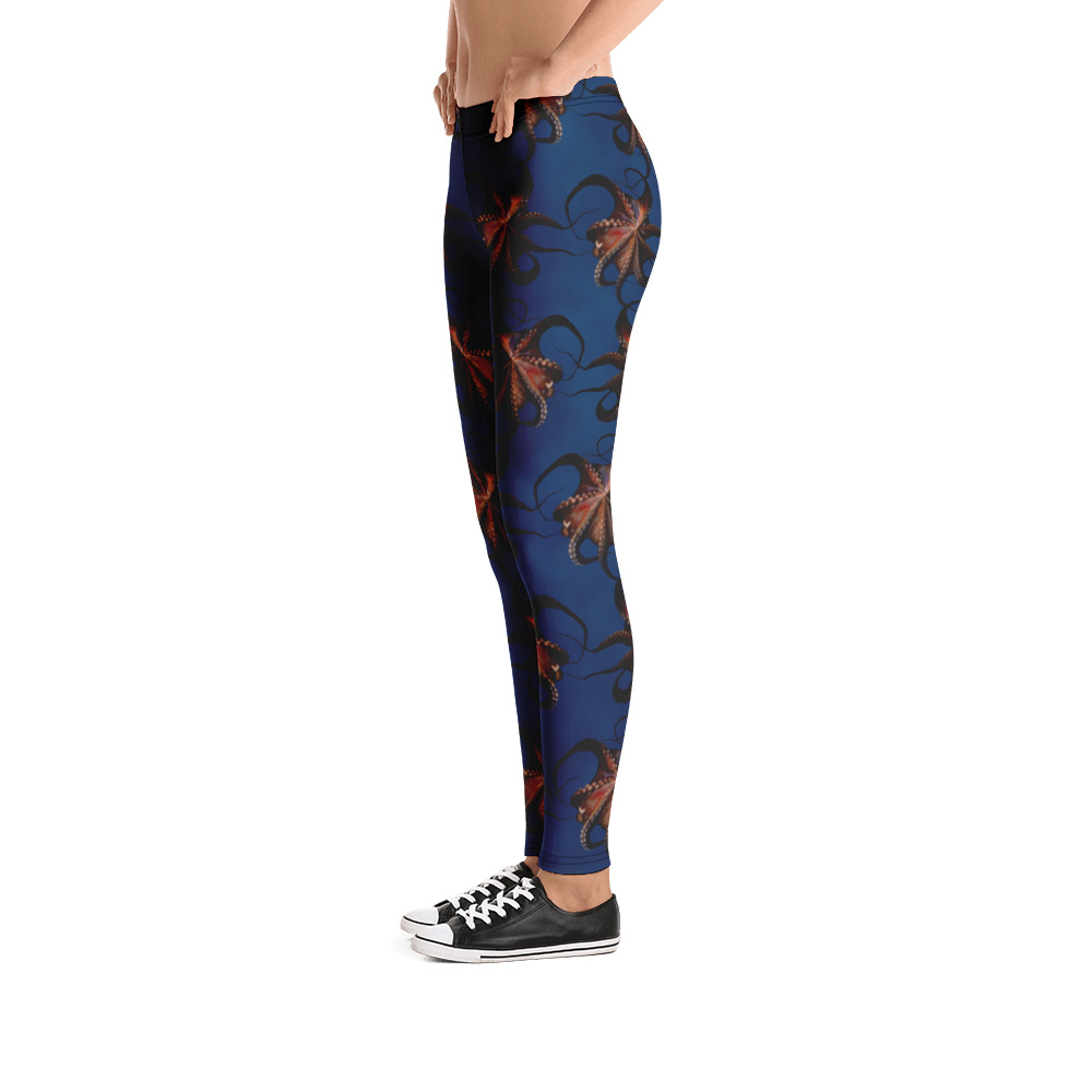 CAVIS Flying Octopus Leggings - Dark Blue - Left