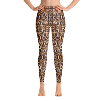 CAVIS Wonderpus Women's High Waist Leggings - Natural Octopus Pattern - Front