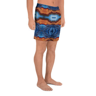 CAVIS Reborn Pattern Men’s Athletic Shorts, Alternative Fun Psychedelic Festival Long Shorts