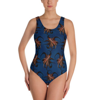 CAVIS Flying Octopus Swimsuit - Dark Blue - Front