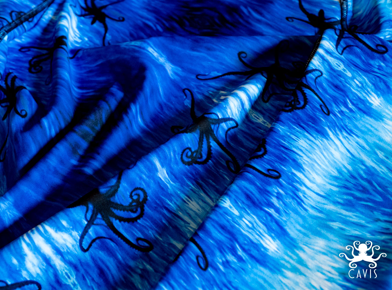 CAVIS Blue Ocean Octopus Fabric