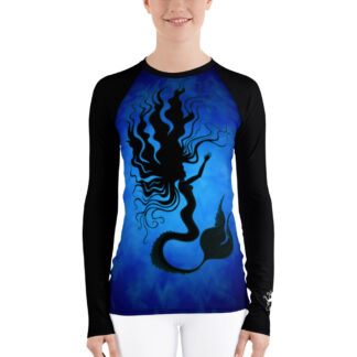 CAVIS Mermaid Women's Rash Guard - Blue Dive Skin - Front