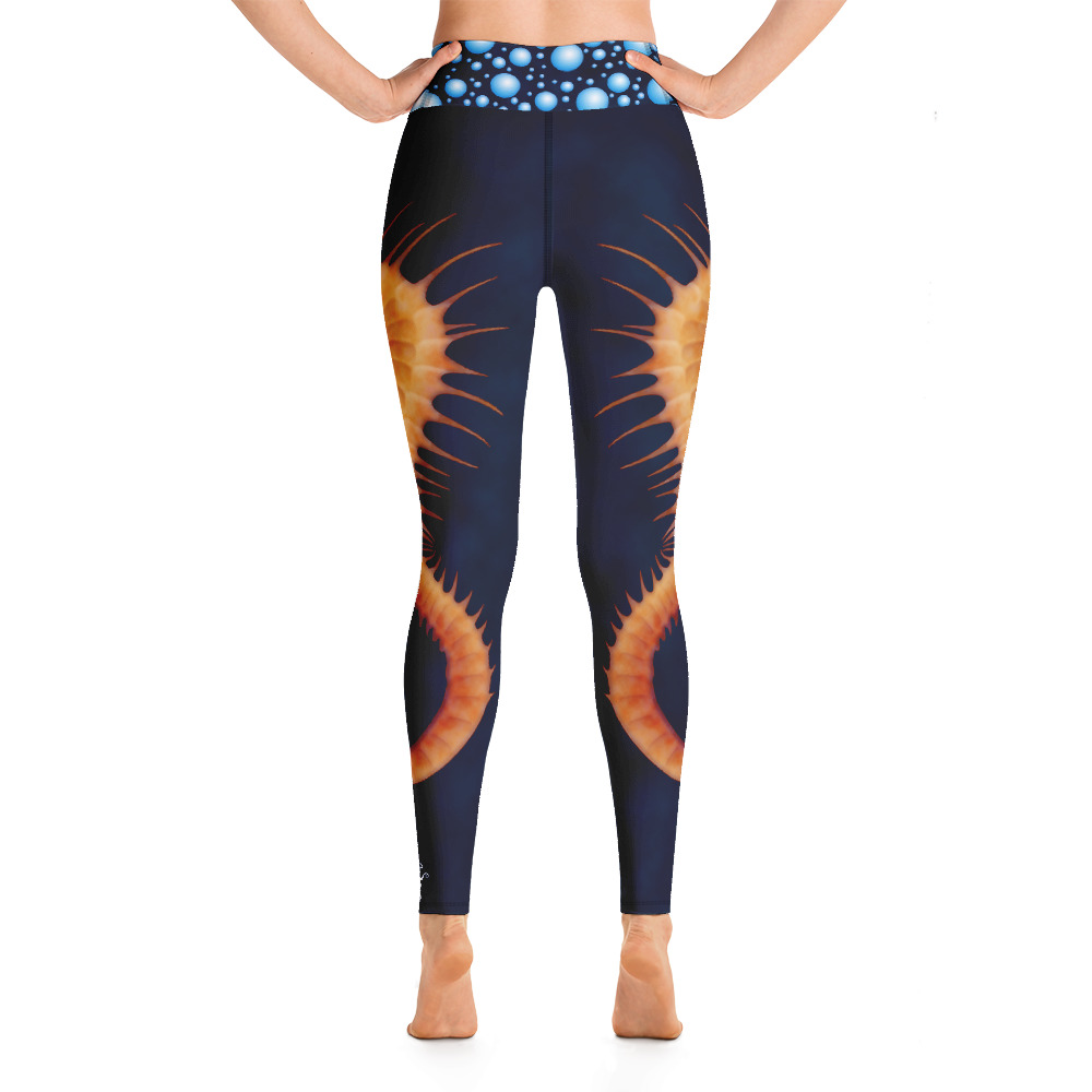 CAVIS Seahorse Women's High Waist Leggings - Scuba Dive Skin - Back