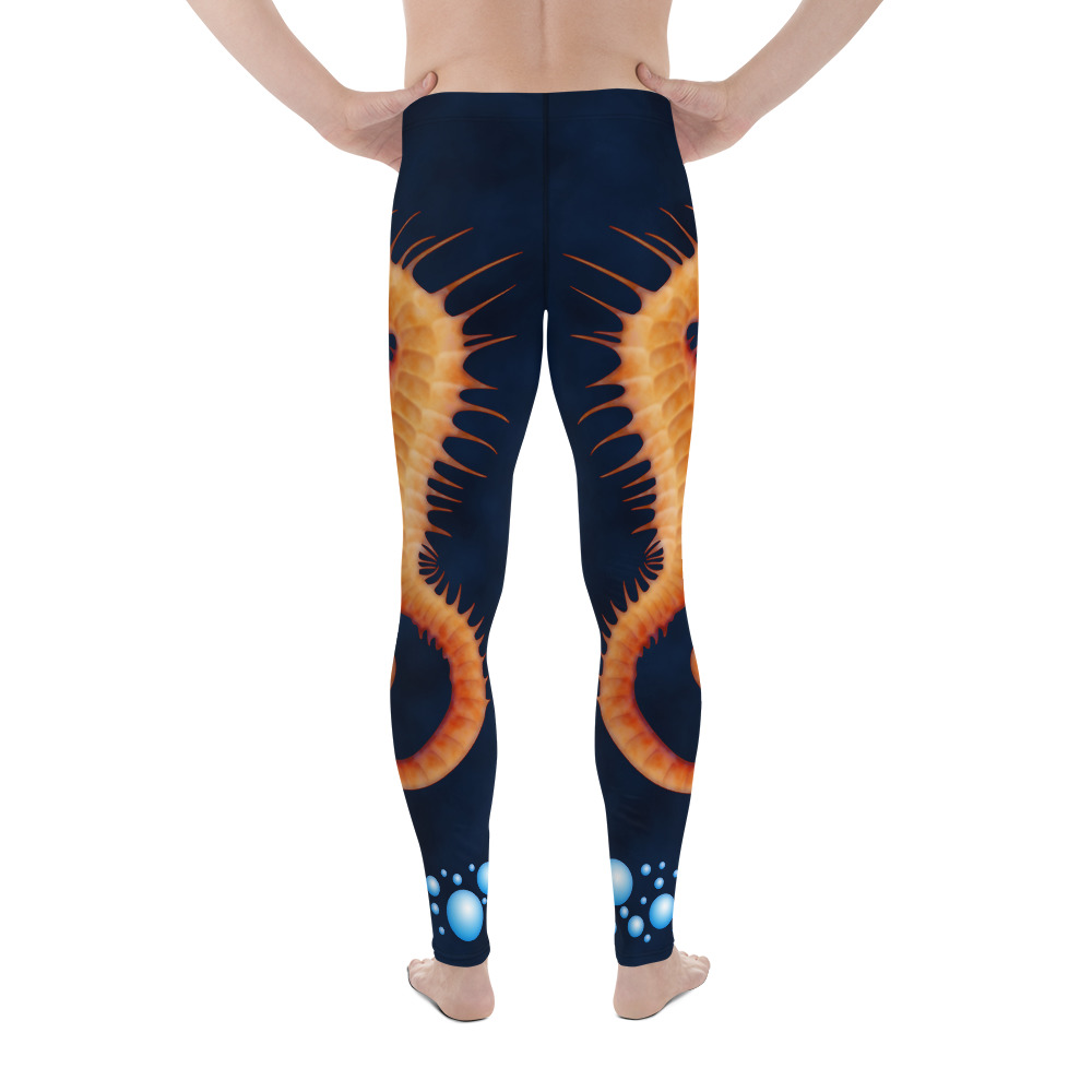 CAVIS Seahorse Men's Leggings - Scuba Dive Skin - Back