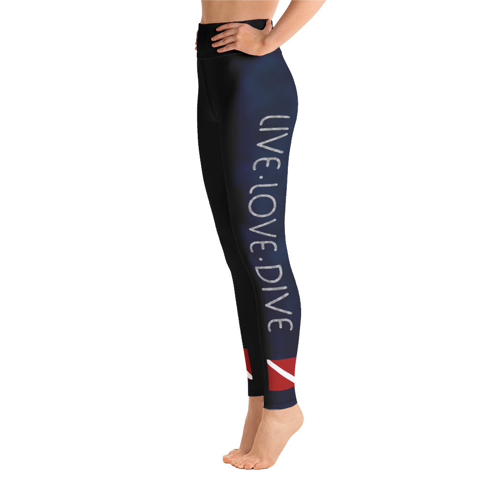 CAVIS Live Love Dive Leggings, Dive Flag Warm Water Scuba Dive Skin - Image 2