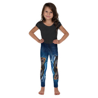 CAVIS Sea Turtle Kid's Leggings - Blue - Front
