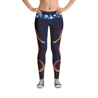 CAVIS Seahorse Women's Leggings - Scuba Dive Skin - Front