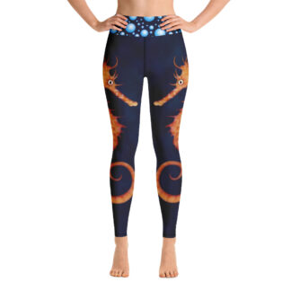 CAVIS Seahorse Women's High Waist Leggings - Scuba Dive Skin - Front