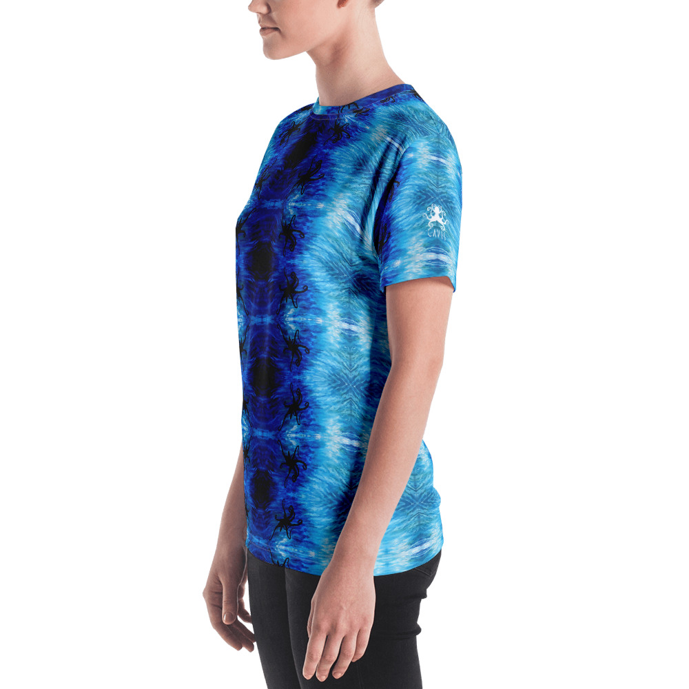 CAVIS Blue Ocean Octopus Women's T-Shirt - Left