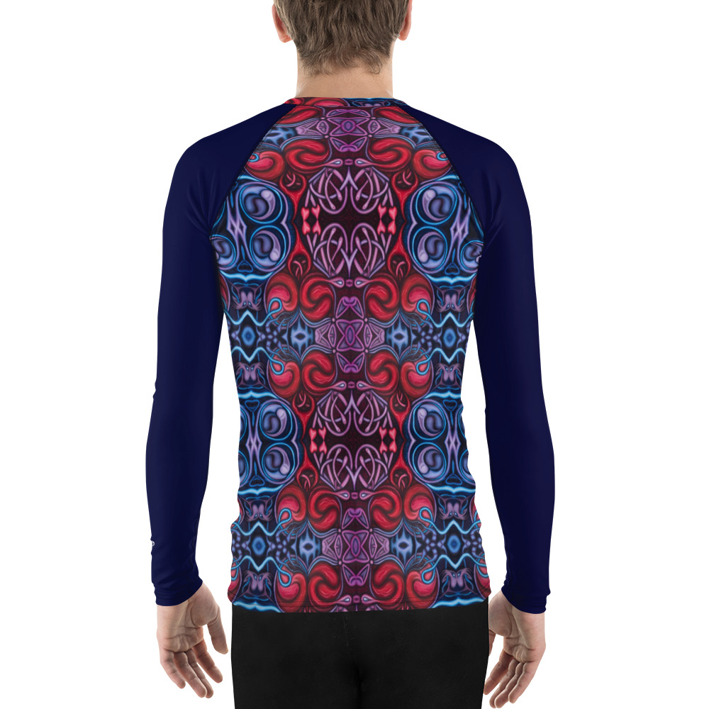 CAVIS Celtic Heart Men's Rash Guard - Scuba Swim Shirt - Back