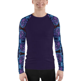 CAVIS Celtic Soul Sleeves Men’s Rash Guard - Artsy Dive Skin Swim Shirt - Front