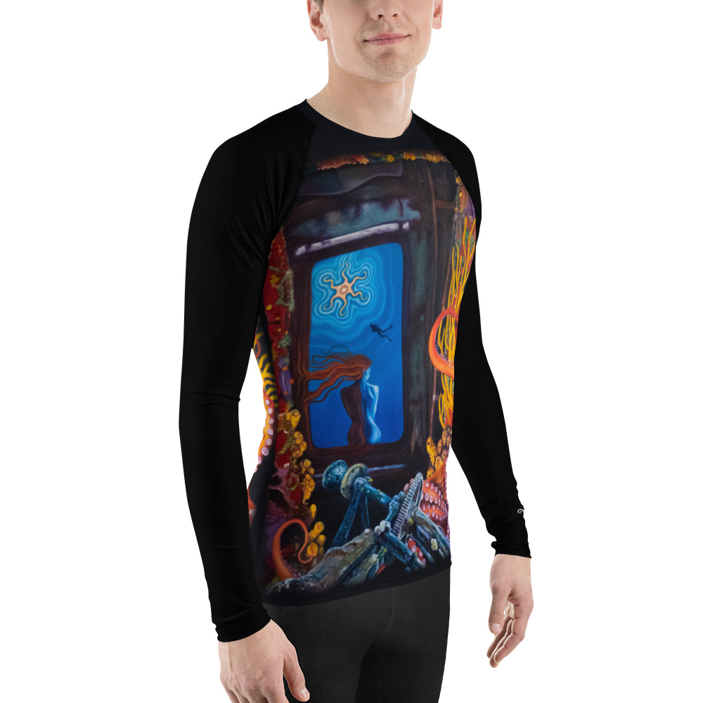 CAVIS Men's Rash Guard - Scuba Swim Shirt - Right