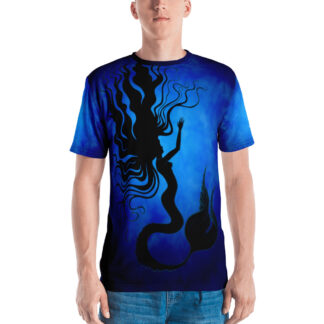 CAVIS Mermaid Men's T-shirt, Soft Vibrant Quick-Dry Mythological Sea Creature Shirt