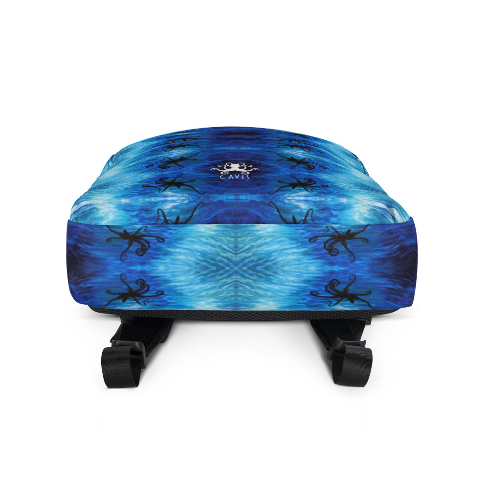 CAVIS Blue Ocean Octopus Pattern Backpack - Bottom