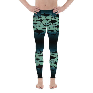 CAVIS Shark Pattern Leggings - Men's Leggings Dive Skin - Front
