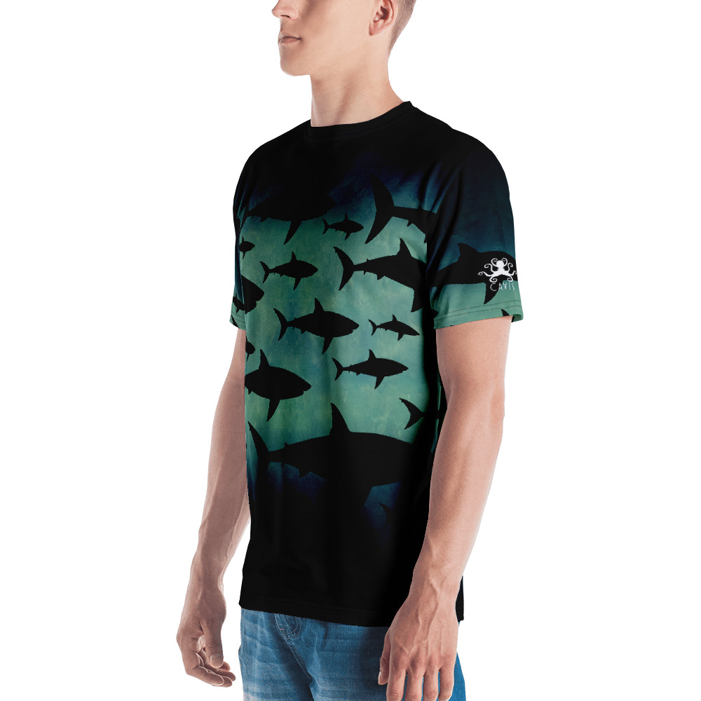 CAVIS Shark Pattern Men's Shirt - Left