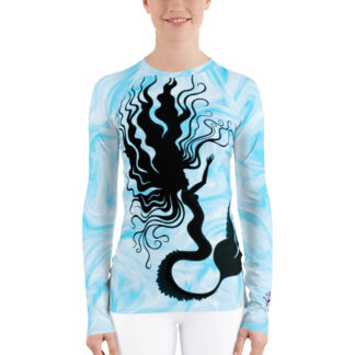 CAVIS Mermaid Women's Rash Guard - Light Blue - Front
