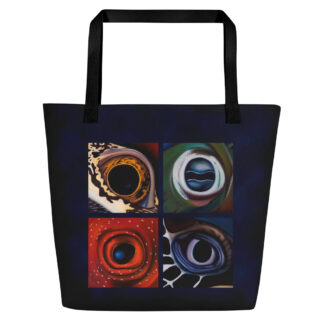 CAVIS Aquatic Eyes Beach Bag - Dark Blue Background