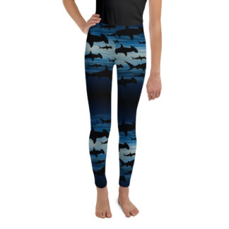 CAVIS a Shark Pattern Youth Legging - Front