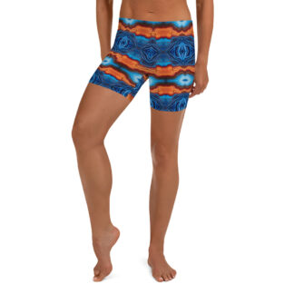 CAVIS Reborn Pattern Boy Shorts - Psychedelic yoga shorts - Front