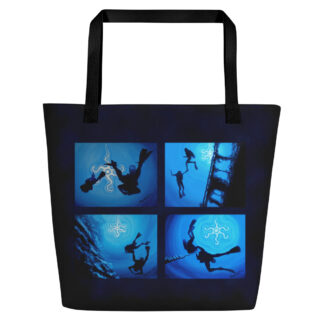 CAVIS Scuba Dive Silhouette Beach Bag