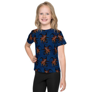 CAVIS Flying Octopus Pattern Kid's Shirt - Front