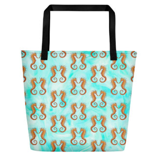 CAVIS Seahorse Pattern Beach Bag