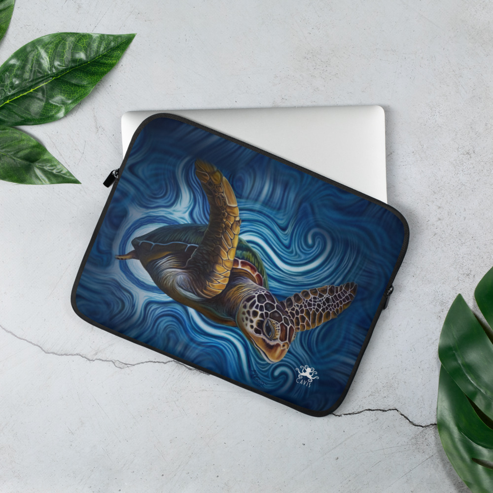 CAVIS Sea Turtle Laptop Sleeve - 15" - Lifestyle