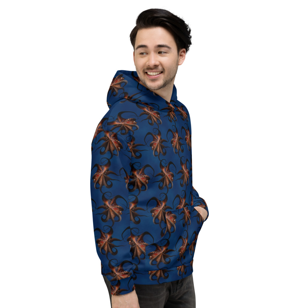 CAVIS Flying Octopus Pull Over Hoodie - Hooded Sweatshirt - Right