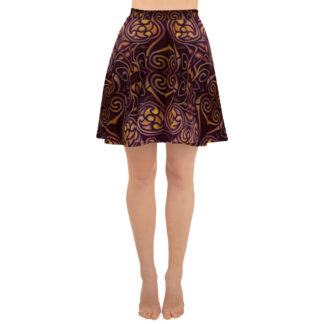 CAVIS Celtic Dragon Skater Style Flare Skirt - Front