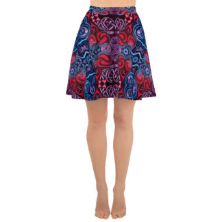CAVIS Celtic Heart Skater Style Flare Skirt - Front
