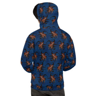 CAVIS Flying Octopus Pull Over Hoodie - Hooded Sweatshirt - Back