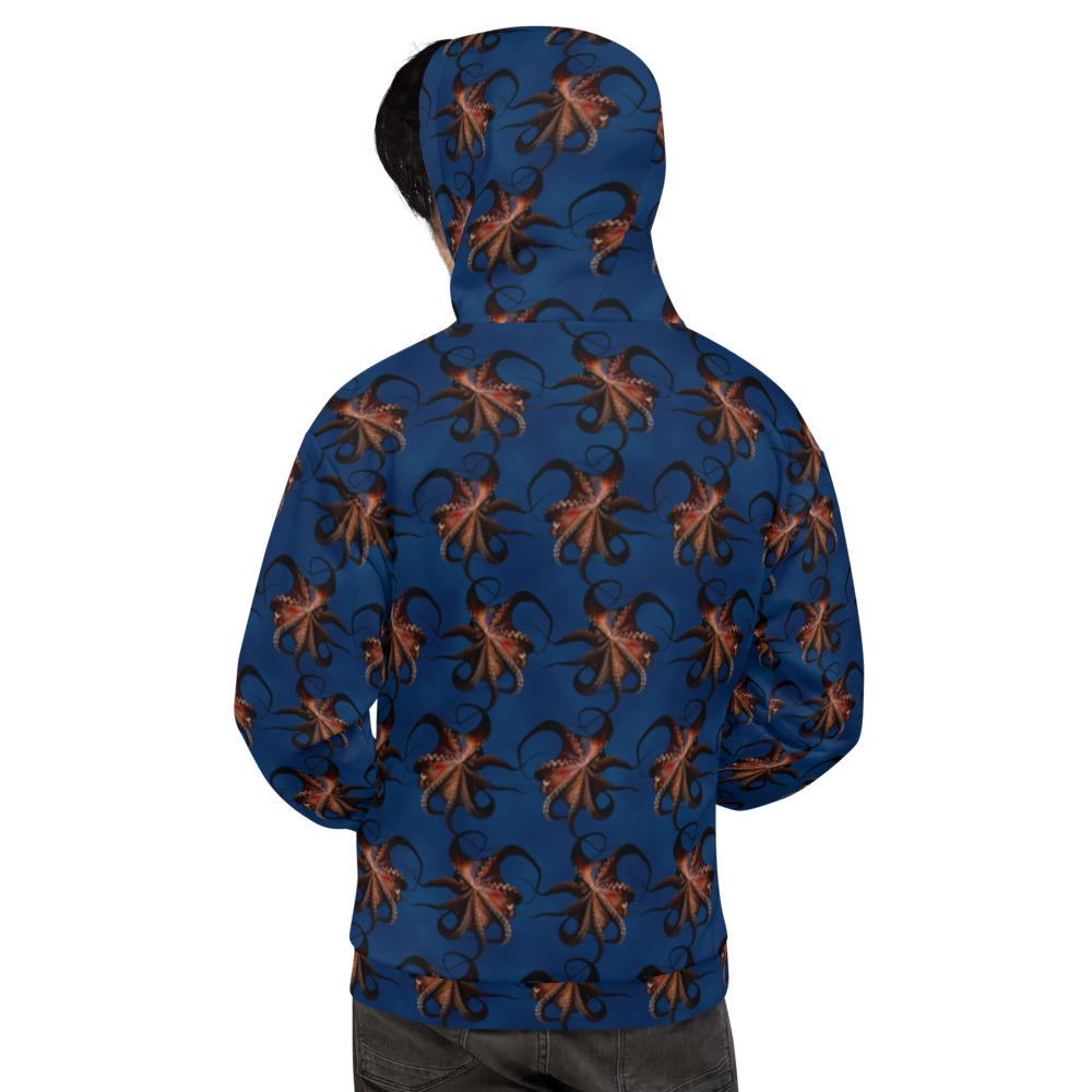 CAVIS Flying Octopus Pull Over Hoodie - Hooded Sweatshirt - Back