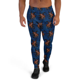 CAVIS Flying Octopus Joggers - Blue Men's Sweatpants - Front