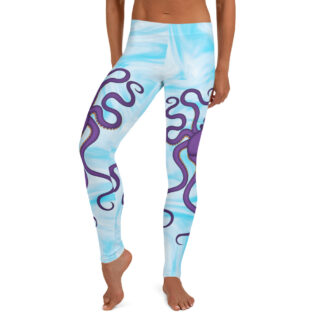 CAVIS Purple Octopus Leggings - Light Blue - Women's - Front